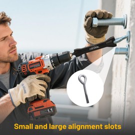 LULUAIR NRHD Lineman Socket, 5-in-1 Impact Socket Set, 3 Size Square Drive Socket: 3/4", 1", and 1-1/8" Sockets and Small and Large Alignment Slots