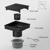 Sharpeye 4 Inch Square Shower Drain with Removable Wedge Wire