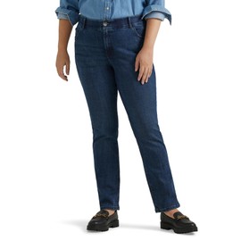 Lee Women's Plus Size Ultra Lux Comfort with Flex Motion Straight Leg Jean Royal Chakra 22W Medium