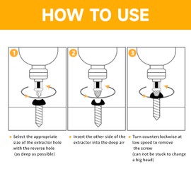 Super Screw Extractor Set Tool Gifts, Men's Christmas Gifts, birthday gifts, cool gadgets, nuts and bolts, drill tools, easy to remove rusty bad hardware gifts (Gold)