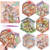 DIY Mini Fun 3D Animal House Scene Stickers Book with