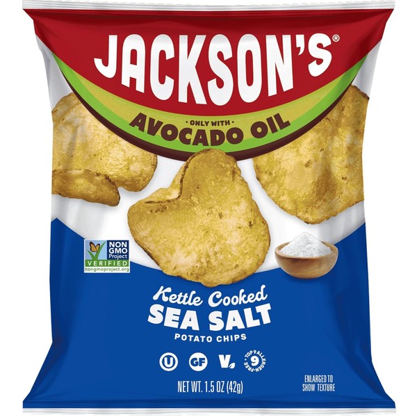 Jackson’s Potato Classic Kettle Chips with Sea Salt (1.5oz, Pack