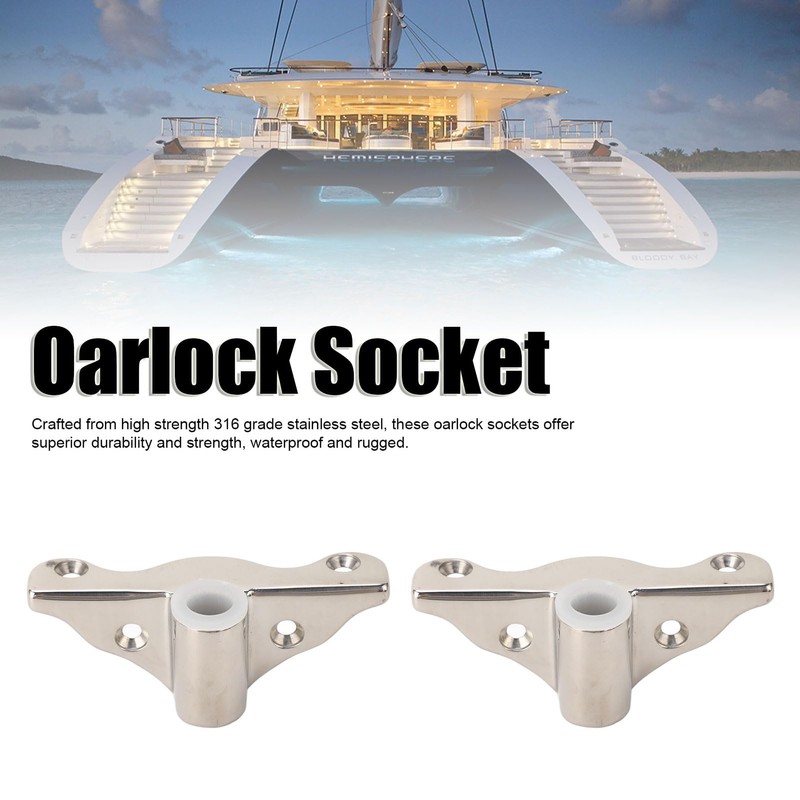 SIXRUN Rowlock Side Mounted 316 Stainless Steel 1/4" Deep Polished