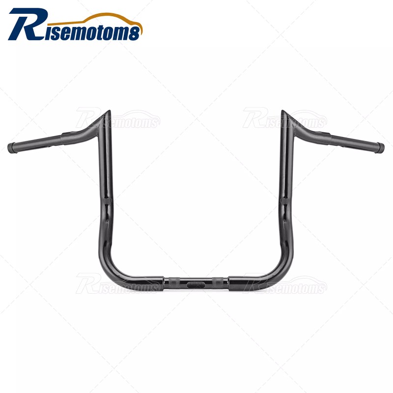 Risemotom8 Gloss Black 12" Meathook Ape Hanger Handlebar For Electra