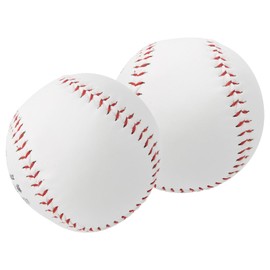 Leapiture 2 Pieces 12 Inch Softball Training Softball Exercise Softball Ball with Hard Ball Grip and Hand Sewing Red White for Outdoor Sports