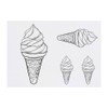 4 x 'Soft Serve Ice Cream' Temporary Tattoos - Water