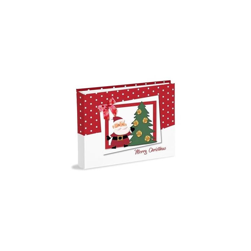Christmas Photo Album 20x16cm with 30 White Sheets (60 Pages)