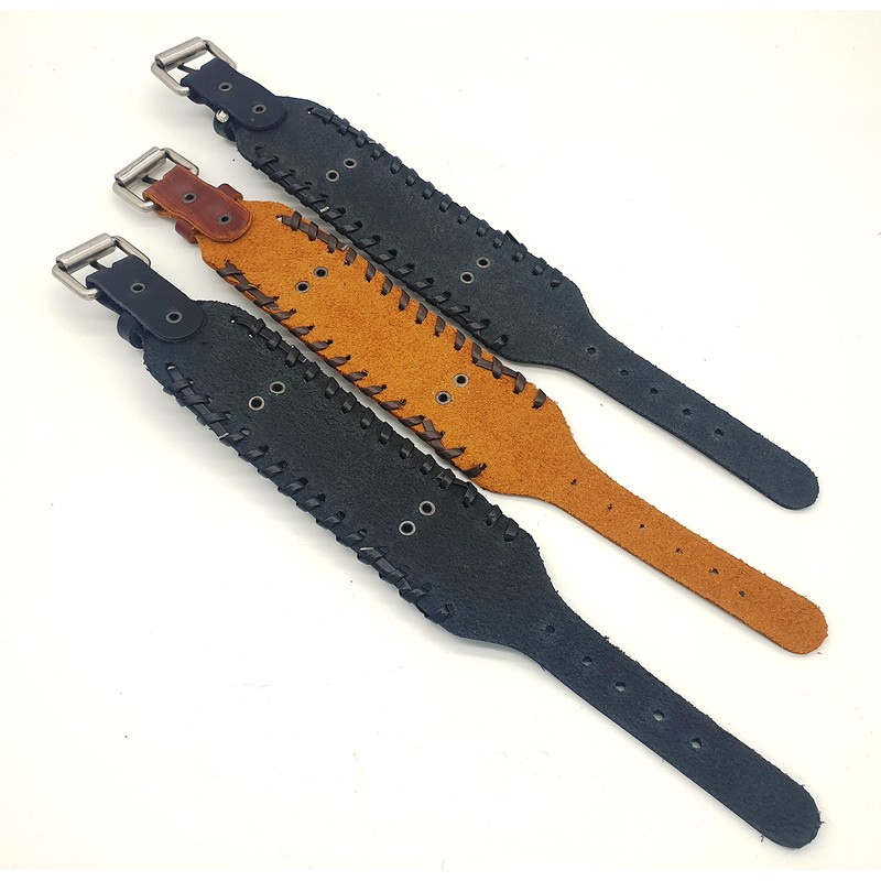 Vikings Vegvisir Viking Compass Leather Bracelet Metal Black Silver, Zinc