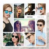 ANDWOOD Polarized Sunglasses for Men Women UV Protection Semi Rimless