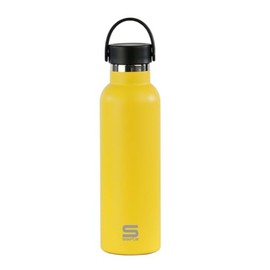 KINETICO SPAIN S.L.U. SAFTA Thermosflasche, Wasserflasche, Edelstahl, doppelt isoliert, 12 Stunden Heißgetränk und 24 Stunden Kaltgetränke, 7,3 x 25 cm, 600 ml, gelb, M, Casual