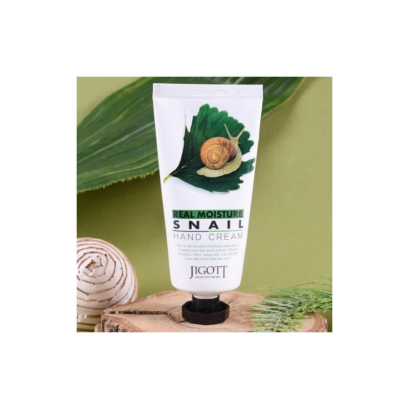 Jigott Real Moisture Snail Hand Cream 100ml/3.38fl.oz - Excellent Hydration