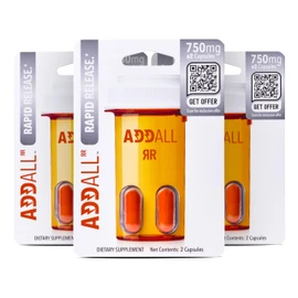 Addall Rapid Release Supplement (3 Pack) #1 Effective Alternative Brain Supplement Substitute Pills Nootropic & Energy | No Crash | Science Backed Formula | USA Made