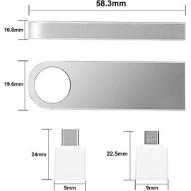 Memoria USB "2 TB", Unidad de Pulgar "2 TB", USB de Alta Velocidad, para Computadora, Portátil, OSL-3.0. [[[Mas Adaptador Tipo C]]]