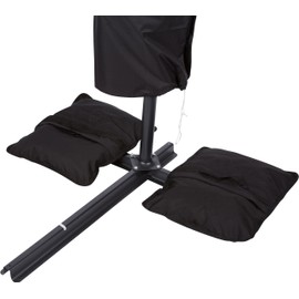 Saddlebag Style Sand Weight Bag for Anchoring Patio Umbrellas by Trademark Innovations (Single Unit) Black