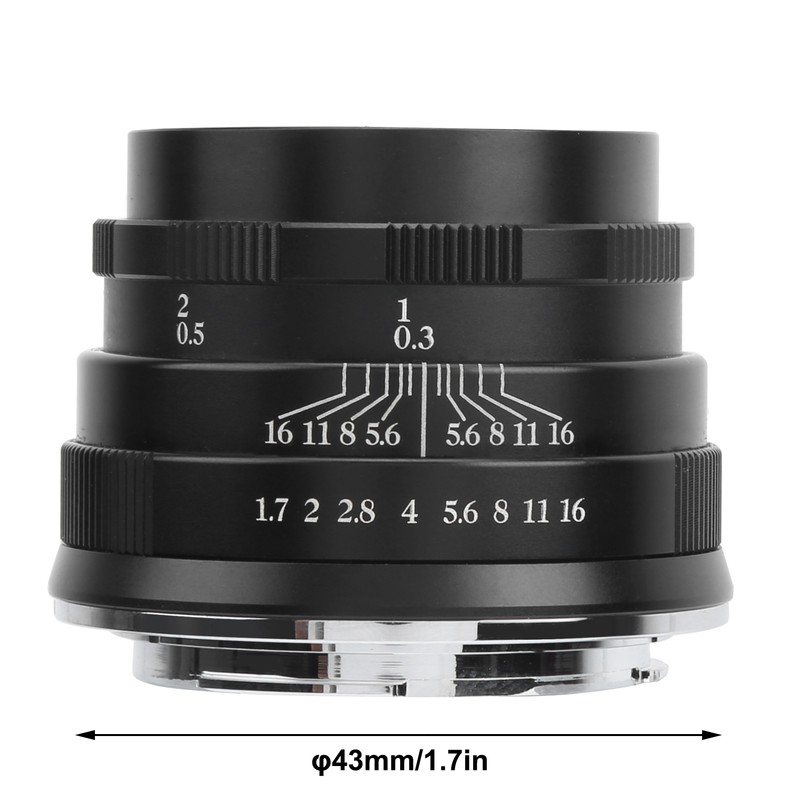 NEWYI 35mm F1.7 Large Aperture Portrait Fixed Focus Manual Lens