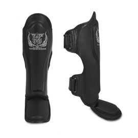 Top King New Pro Leather Shin Guards for Muay Thai
