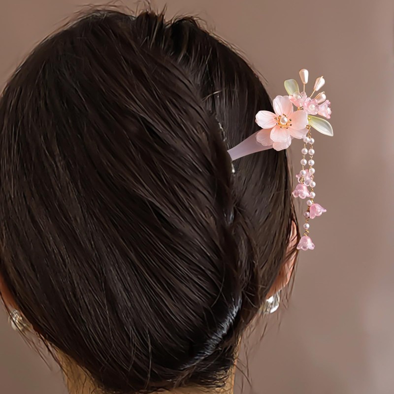 EZ PEACH Tortoise Shell Style Stick, Hair Stick, Single Hair
