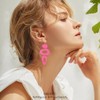 GELVTIC Large Clip On Dangle Earrings for Women Genuine Leather