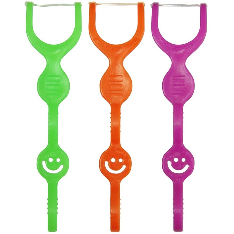 Okamura Toothpaste Teacher Kids Y-Shaped Floss When Back Teeth Are