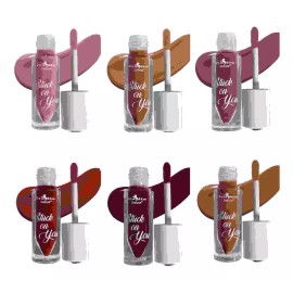 Italia Deluxe Balsamo Labial Líquido Stuck On You Tinta Italia Set 6 Pzs