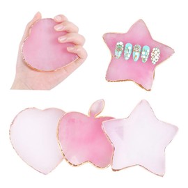 BIUDECO Stylish Resin Agate Manicure Palette Display Plate for Nail Art DIY Nail Design Tool for Professionals and Home Use