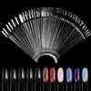 Pack of 100 Nail Sticks, Transparent Nail Art Tip Ring