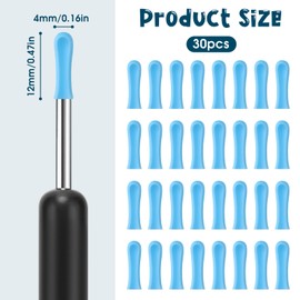 30 Pcs Ear Wax Removal Replacement Tips Replacement Tips Ear for Wet/Dry Ear Wax Cleaning Ear Spoons Accessories Set for Adults Ear Wax Removal Endoscope