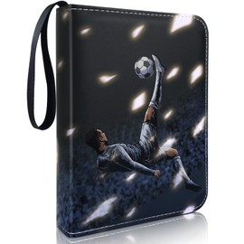 Scrapbook for Football Cards Album, Trainer Trading Card Albums, Card Holder for Football, Folder Book Compatible with Football, 400 Cards Capacity Football, Black