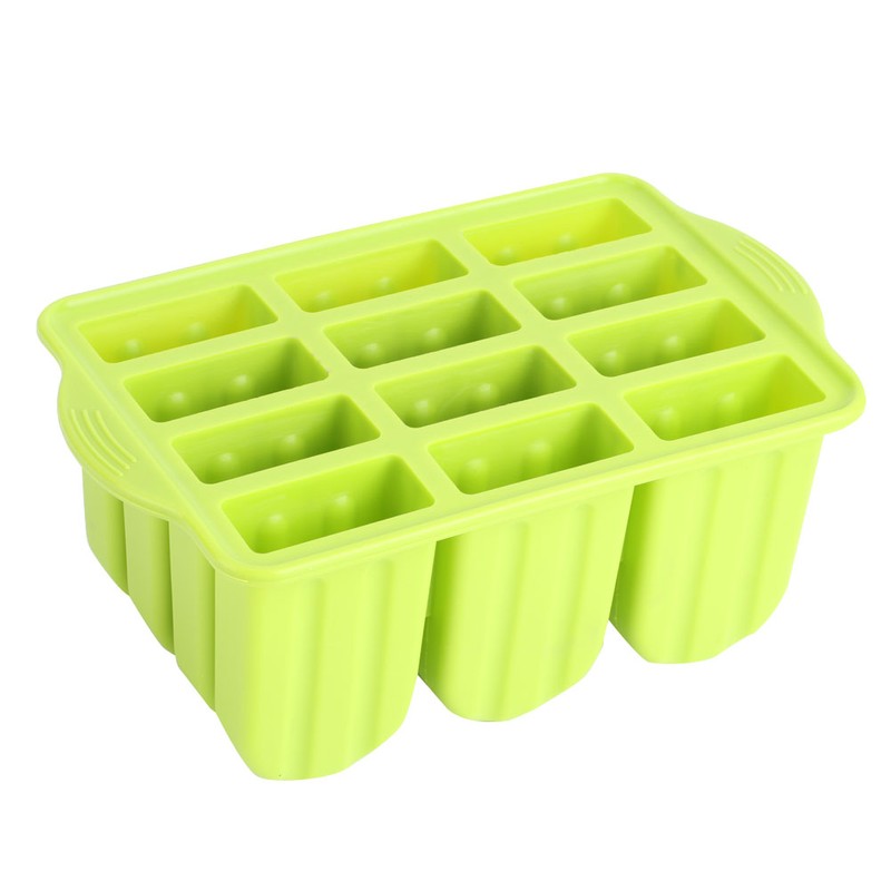 12-Grids Food Grade Silicone Ice Cream Mold Maker Making Tool