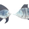 FRANK FLECHTWAREN Wall Decoration Fish Set of 2 Metal Dimensions:
