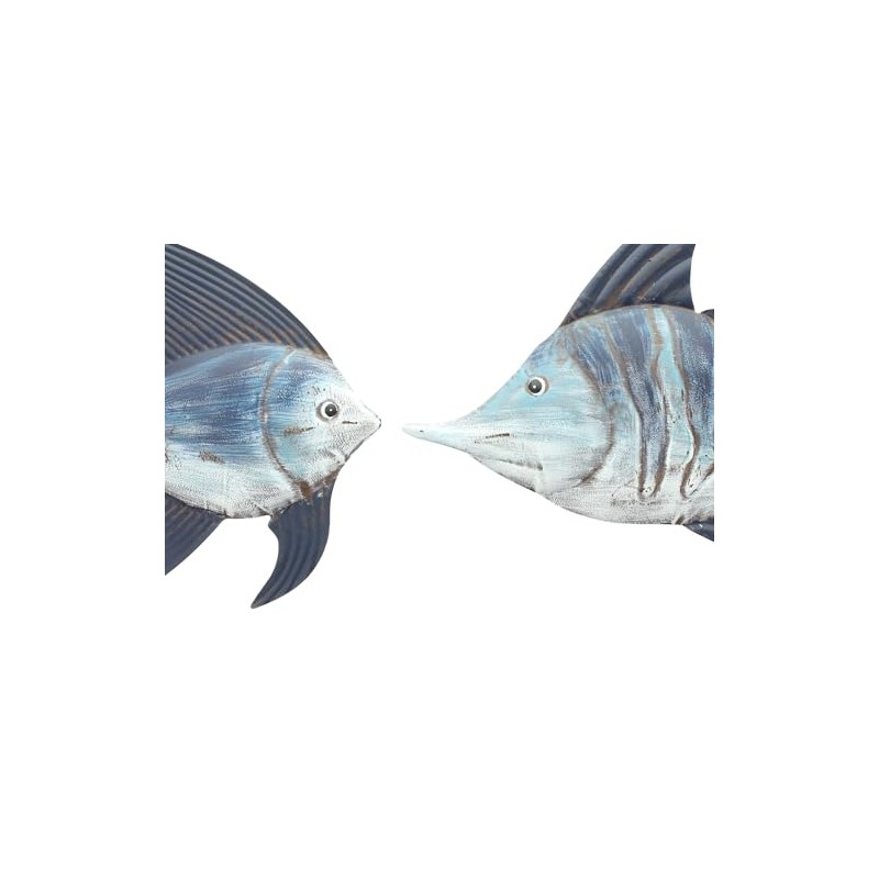 FRANK FLECHTWAREN Wall Decoration Fish Set of 2 Metal Dimensions: