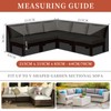 RICHIE V-Shape Garden Furniture Covers Waterproof, L Shape Garden Sofa