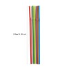 YAOSHENG 200pcs Blue Straw 8.26" x 0.2"Solid Colors Flexible Drinking