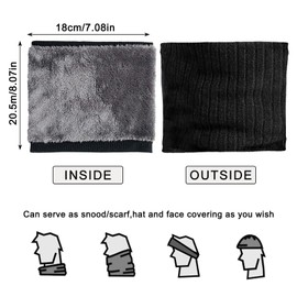 SEFIRST Pack of 2 Winter Neck Tube Children's Ski, Tube Scarf Children, Loop Scarf Neck Warmer Neck Warmer Children's Face Scarf Children, Windproof Thermal, Fleece Round Scarf for Cycling Jogging,