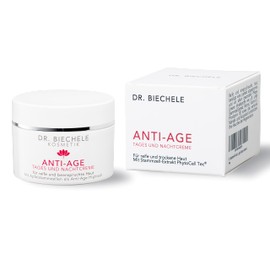 Dr. Biechele Anti-Age Day and Night Cream - 50 ml Moisturising Cream for Men and Women - Anti-Ageing Cream - Protection Against Skin Aging and Wrinkles - with Active Ingredients from Nature