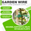 Navoys 20m Green Garden Wire - 2mm Thick Plastic Coated