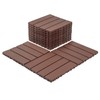 WONSHREE 12”x12” Plastic Interlocking Deck Tiles Waterproof Patio Flooring PP