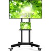 Perlegear Rolling TV Stand, Mobile TV Stand on Wheels for