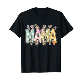 Easter Mama Bunny Coquette Bow Mama Easter Bunny Mom Women's T-Shirt