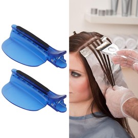 4Pcs Heat Insulation Sectioning Clips, 7 Tooth Heat Speed Separator Hair Clip with Insulation Board, ABS Hair Extension Separator Tools for Home, Salon, 3.9x1.6in, Blue