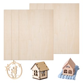 6 Pack Basswood Sheets 1/8, 12"x8" Basswood Plywood, 3mm Laser Engraving Blanks Unfinished Wood Crafts, Craft Supplies & Materials for DIY Ornaments, Model Engraving, Drawing