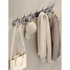 PELLUM 2-Pack Coat Rack Wall Mounted - 5 Double Hooks,