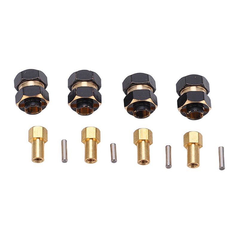 4PCS 4mm Widen Brass Wheel Hex Extended Adapter for Axial