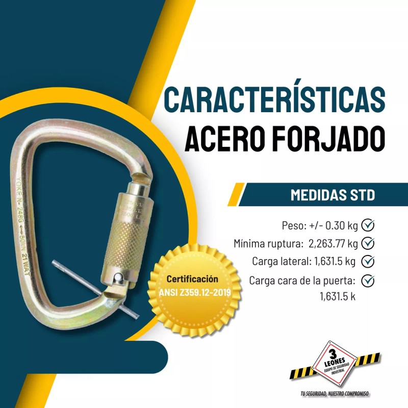 Alto Mosquetón De Doble Seguro De Barril Cerrado Automático