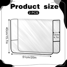 2Pcs Clear Barber Salon Chair Back Covers,Plastic Salon Chair Covers Protector,Salon Chair Cover Clear Chair Back Cover Salon Chair Hairdressing Chair Back Cover Hairdressing Chair Back Stitched Cover