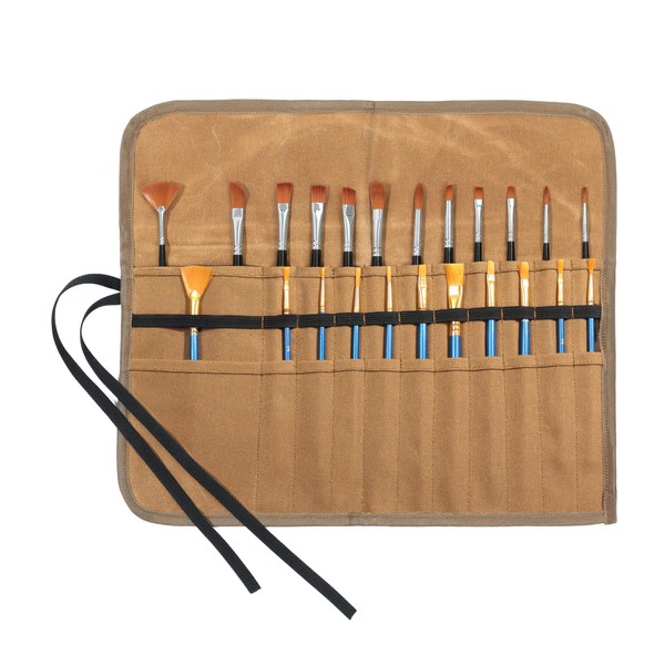 Denifiter Pencil Case, Pencil Case, Waxed Canvas Durable Brush Organizer