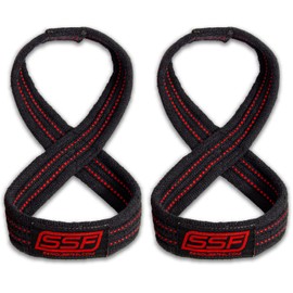Serious Steel Fitness Figure 8 Straps | Deadlift Straps | Lifting Straps (80CM)