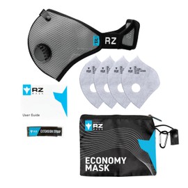 RZ Mask M2 Economy Pack - Reusable Dust Mask for Woodworking, Home Improvement, DIY, Landscaping, Pollution - Large - Titanium