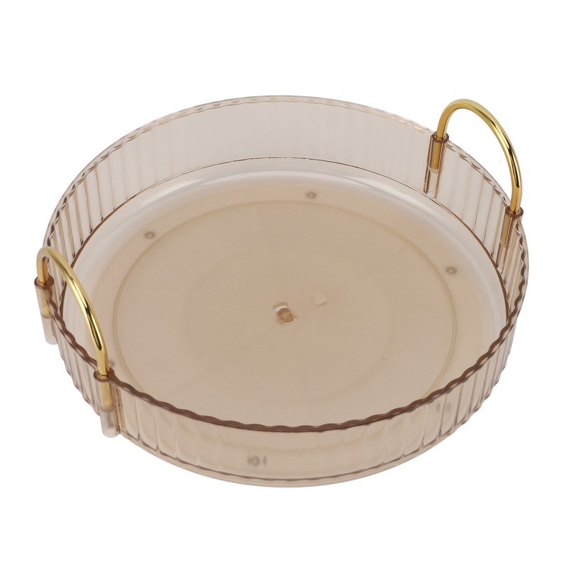 Round Storage Tray 360 Degree Rotating Waterproof Clear Desktop Organizer
