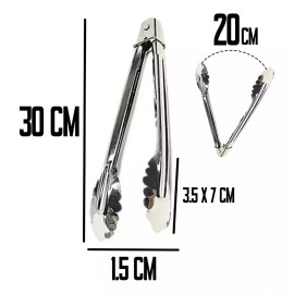 Strong Pinzas De Cocina Tenazas Ergonómicas Acero Inoxidable 5 Pzs